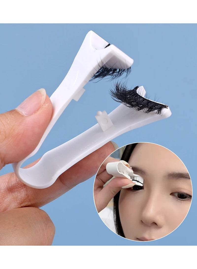 Goolsky Magnetic Eyelash Applicator Tool Set Magnetic Lash Applicator Tool Set Magnetic False Lashes Helper Lash Clip Tweezers Clamper for Eyelashes Curler with Reusable Eyelash Clamp Eye Tools - Image 1