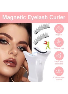 Goolsky Magnetic Eyelash Applicator Tool Set Magnetic Lash Applicator Tool Set Magnetic False Lashes Helper Lash Clip Tweezers Clamper for Eyelashes Curler with Reusable Eyelash Clamp Eye Tools  - Image 4