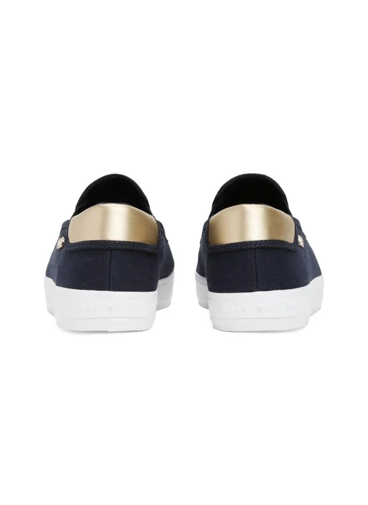 تومي هيلفيغر VULCANISED CANVAS SLIP ON TRAINERS