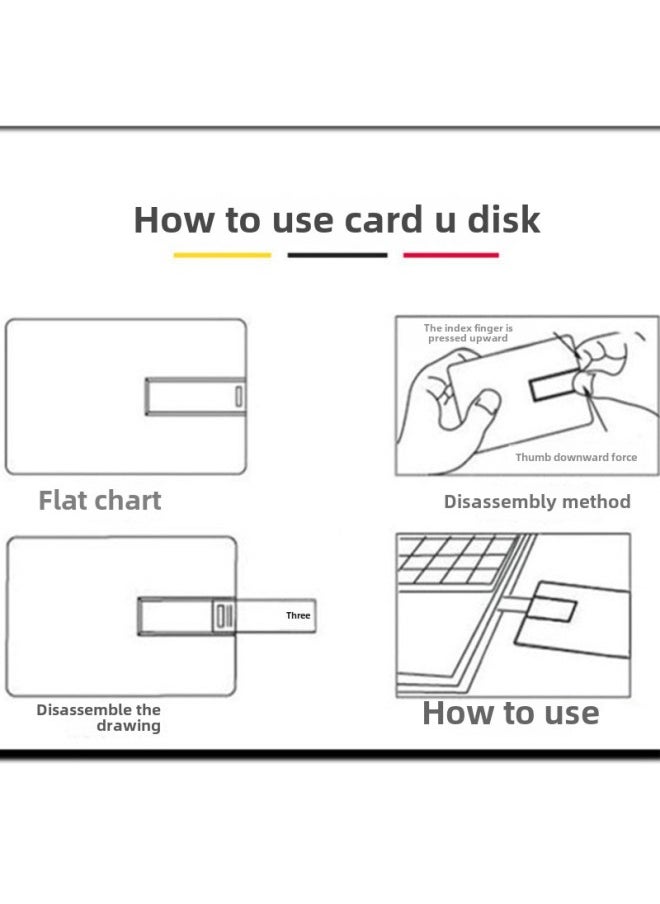 Card U Disk Printing Advertising LOGO Business Card Gift Personalized Wedding U Disk Enterprise Promotional Pattern Color Printing LGGO-Capacity:4GB  - Image 2