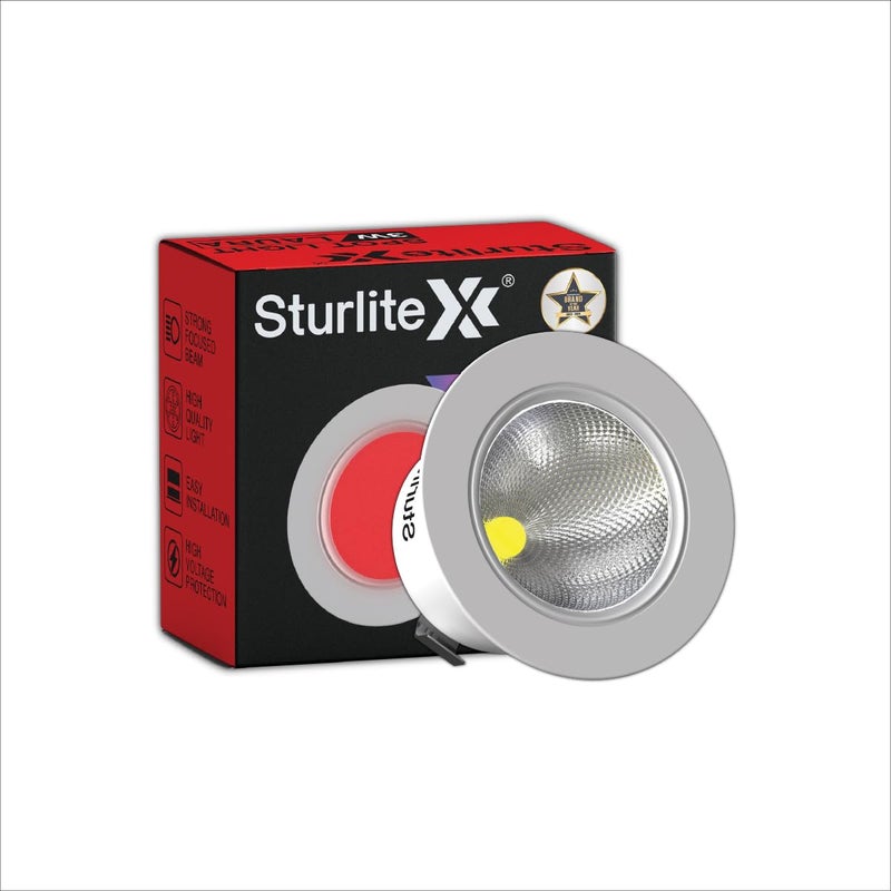 Sturlite Laura 3W LED Spotlight| Red Light Color| 36mm-Cutout & Compact Design Ceiling Ligh| CRI Tech With High Voltage Protection Downlight - Pack of 1 - Image 2
