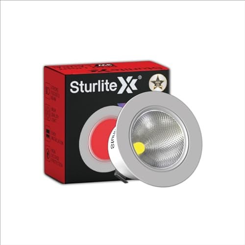 Sturlite Laura 3W LED Spotlight| Red Light Color| 36mm-Cutout & Compact Design Ceiling Ligh| CRI Tech With High Voltage Protection Downlight - Pack of 1 - Image 1