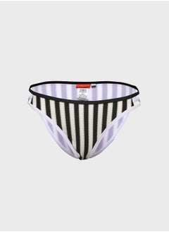High Leg Stripe Bikini Brief