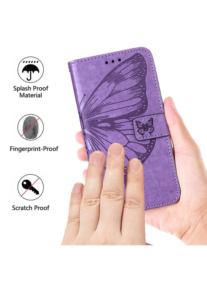 اس-توب جراب هاتف Realme C55 من الجلد المنقوش بنقشة الفراشة - Image 5