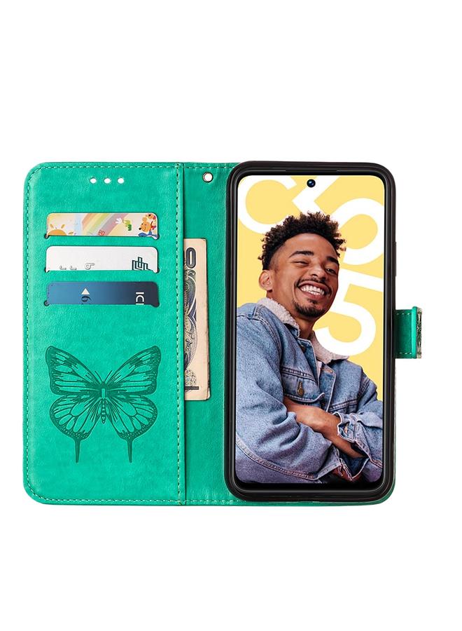 اس-توب جراب هاتف Realme C55 من الجلد المنقوش بنقشة الفراشة - Image 4