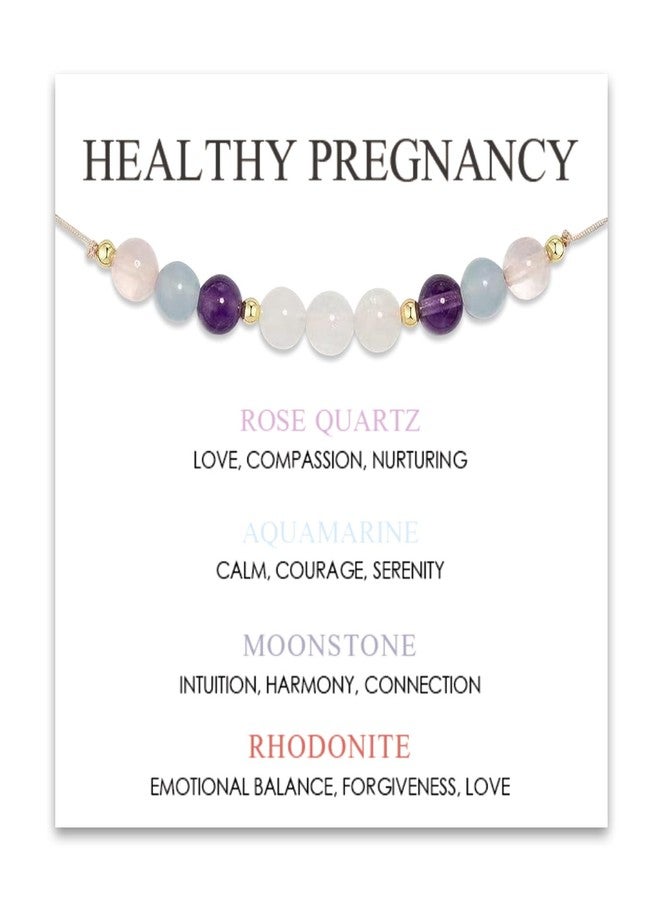 72ore Healthy Pregnancy Gift Healing Moonstone Bracelet Hope Bracelet for Women First Time Mom Gifts Spiritual Bracelets Mothers Day Christmas Jewelry Gifts - Image 1