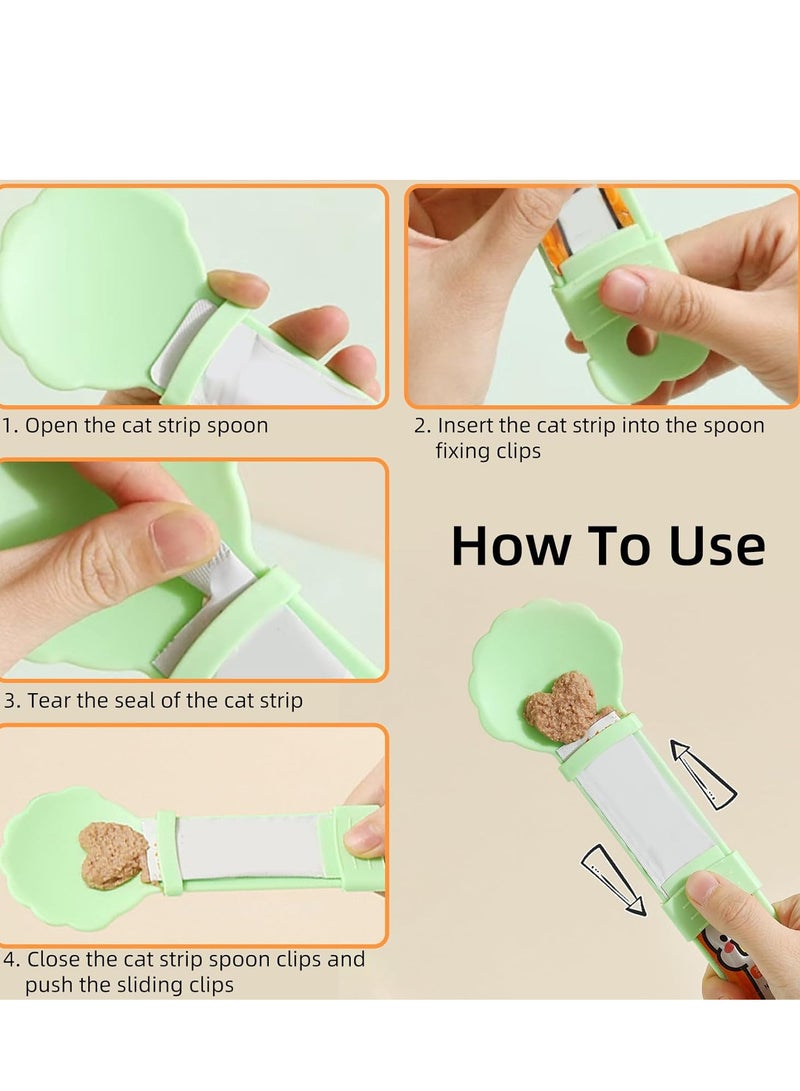 3pcs Cat Strip Feeders, Lickable Cat Strip Squeeze Spoon Multifunctional Cat Wet Treat Dispenser Spoon Cute Shell Shape Cat Food Spoon Cat Stick Feeder for Wet Food Cat Pet Supplies(3 Colors) - Image 5