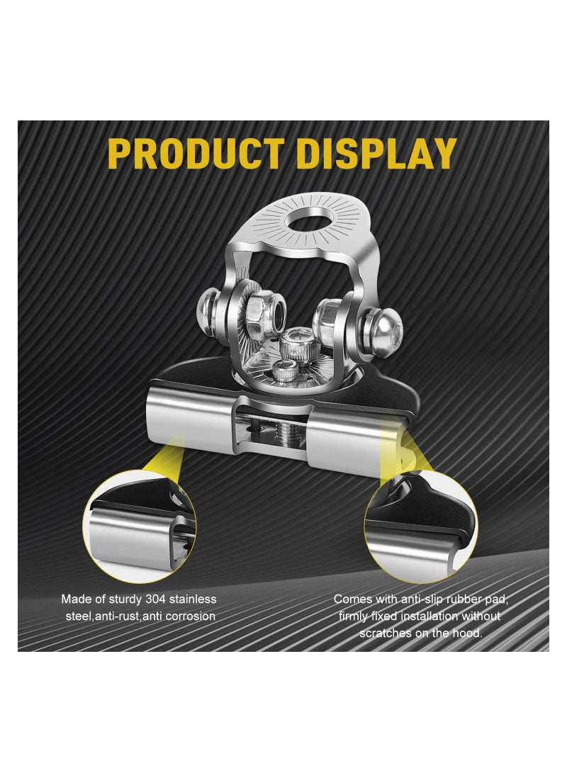 SYOSI 2 Pack Led Light Bar Mounting Brackets, Hood Led Pod Light Mount Universal Led Light Mounting Brackets Jeep Led Light Mounts Pod Light Holders for Off Road Jeep Truck Suv Without Installing Drill - Image 4
