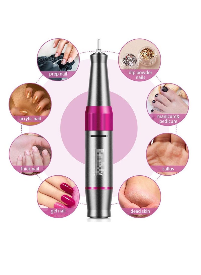 General - Nail Drill Machine, 35000rpm Professional Rechargeable Nail Drill Kit with Phone Power Bank Portable Electric Acrylic Nail Tools for Exfoliating, Grinding, Polishing - Image 1