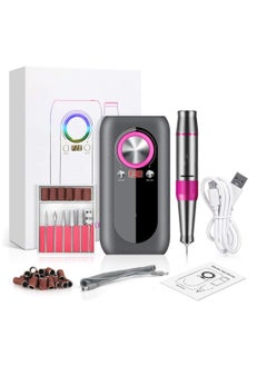 Nail Drill Machine, 35000rpm Professional Rechargeable Nail Drill Kit with Phone Power Bank Portable Electric Acrylic Nail Tools for Exfoliating, Grinding, Polishing