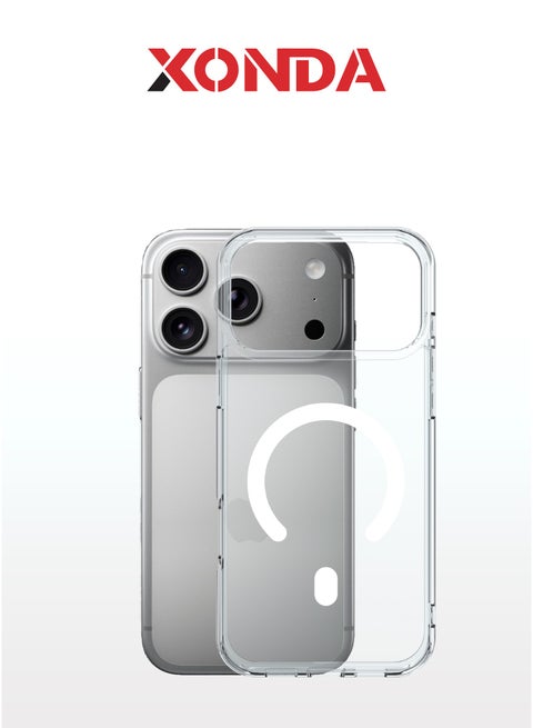 iPhone 17 Pro MagSafe Case - 1-Year Anti-Yellowing Warranty, Military-grade drop protection, slim and transparent design, MagSafe Compatible.