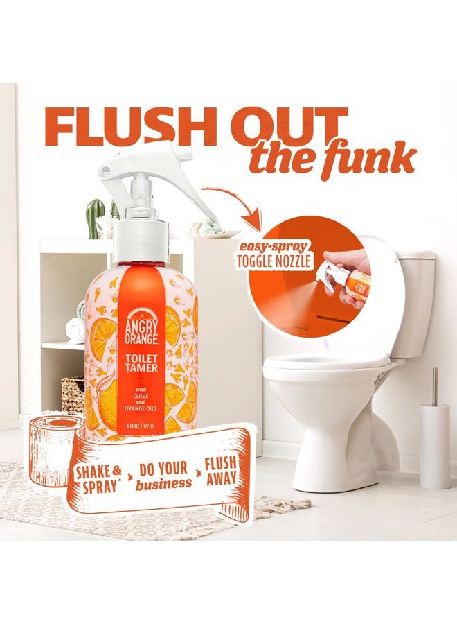 Angry Orange Toilet Tamer Bathroom Spray, Citrus Orange Spice Air Freshener, 6 Ounces - Image 4