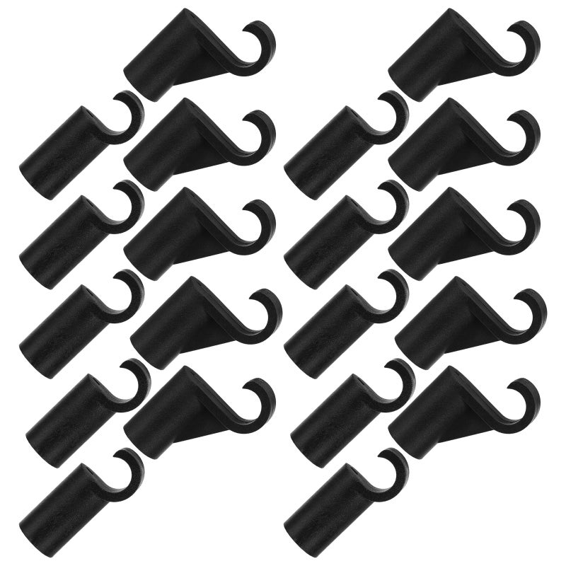 20pcs Iron Pipe Connector - Closet Rod Support Accessories Pipe Joint Fittings For Wardrobe Organization For Home Storage Clothes Hanger Rods - Image 4