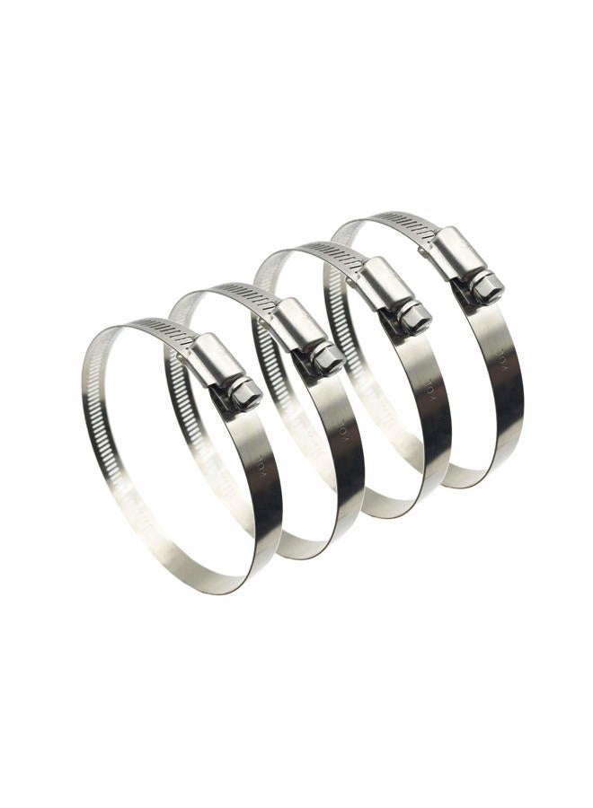 EesTeck 4Pcs 65-89mm Hose Clips Adjustable 304 Stainless Steel Duct Clamps Hose Clamp Pipe Clamp Air Ducting Clamp Worm Drive Hose Clamps - Image 1