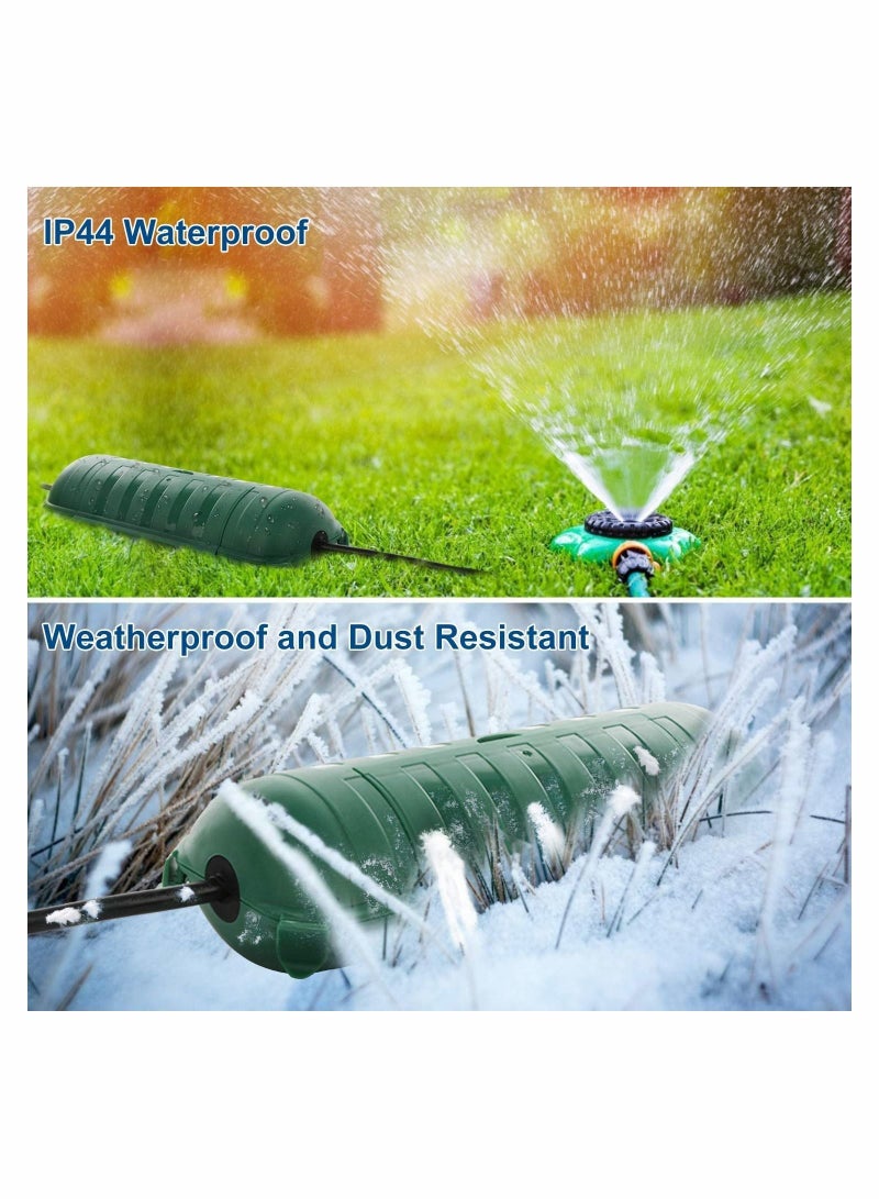 Y&D Extension Cord Safety Cover, IP44 Waterproof Connection Box, Weatherproof Electrical Enclosure Seal to Protect Outdoor Outlet, Plug, Holiday Decoration Light, Fountain, Power Tool, Green  - Image 5