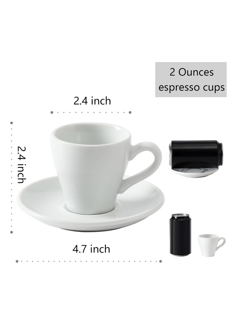 ماركة غير محددة كوب اسبريسو  مع صحون مجموعة من 6 أكواب  - Image 3