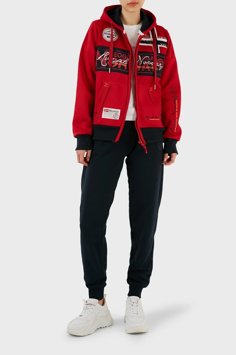 نورواي جيوغرافيكال Hooded Sweat with Rose Belt Women's Sweat Flyersw 1k
