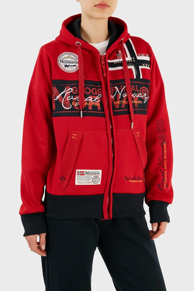 نورواي جيوغرافيكال Hooded Sweat with Rose Belt Women's Sweat Flyersw 1k