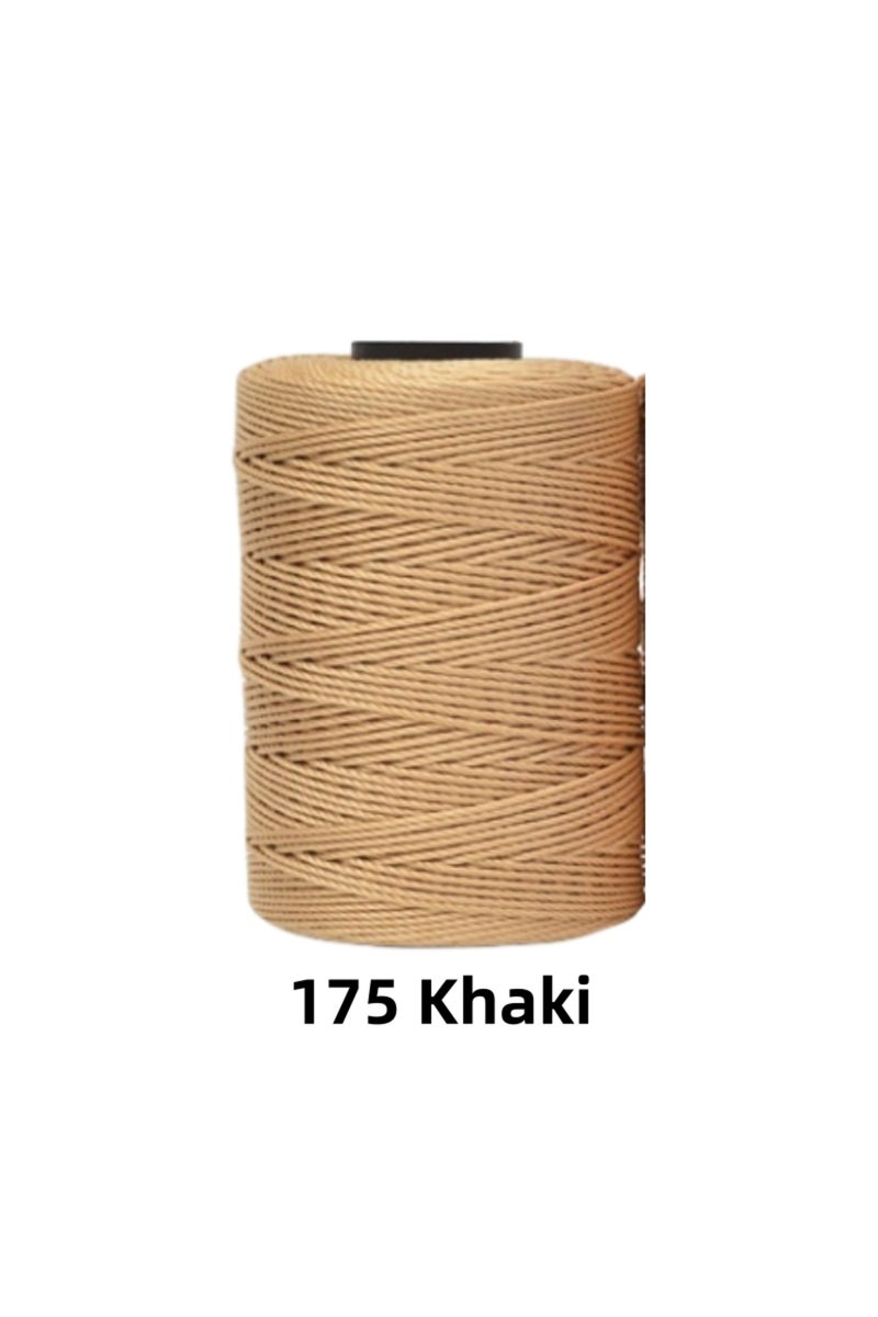 خيط كروشيه صيفي جديد بلون الكاكي، خيط حرفي يدوي، خيط حرير جليدي، خيط فني، 1.5 مم، 200 متر، بولي بروبيلين