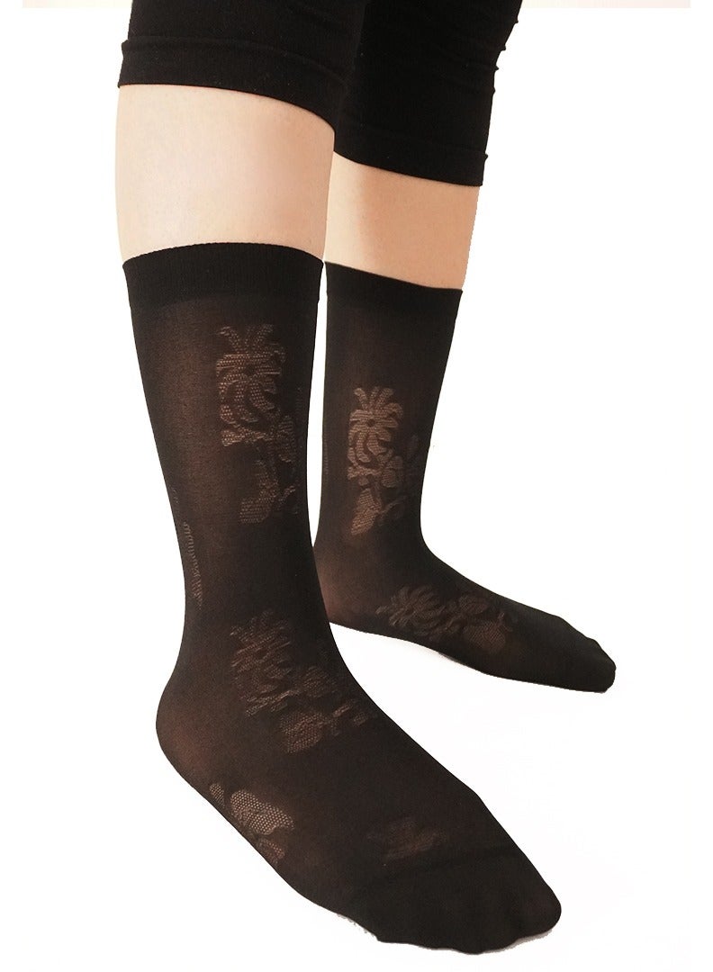 Silvy ( Socquette  Jacquard Rose )