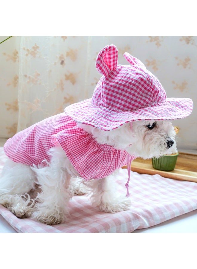 قبعة أذن لطيفة للحيوانات الأليفة قبعات شمسية قبعة بفيزور للقطط والكلاب الصغيرة - Image 2