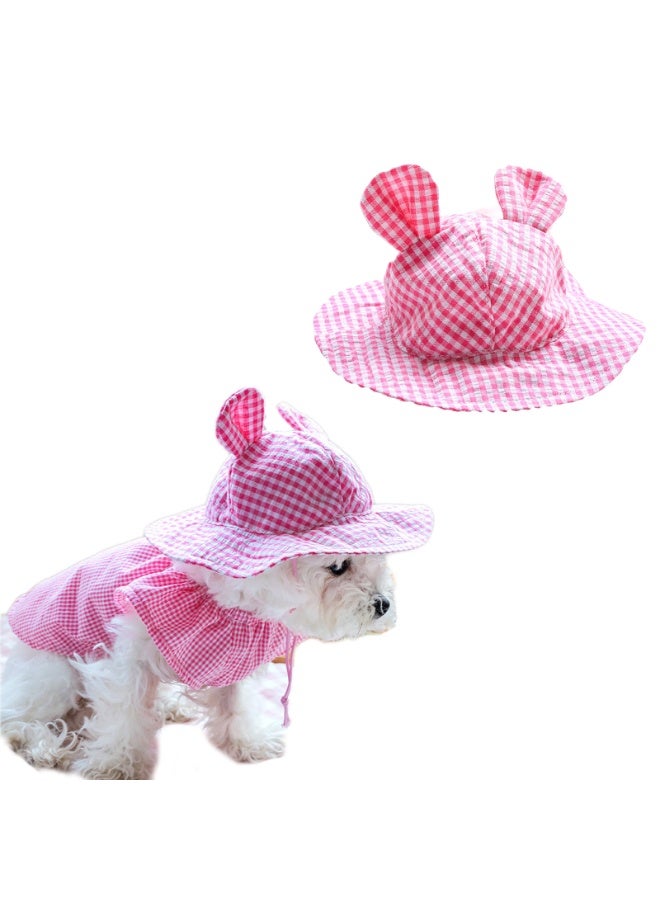 قبعة أذن لطيفة للحيوانات الأليفة قبعات شمسية قبعة بفيزور للقطط والكلاب الصغيرة - Image 1