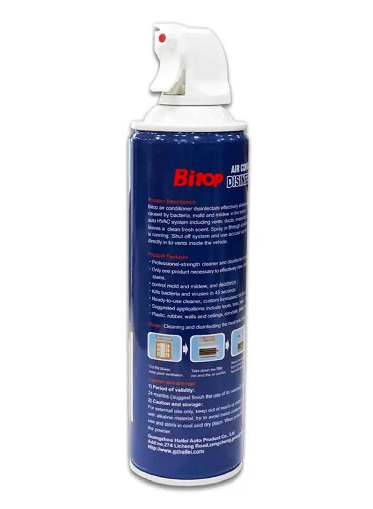 BITOP Air Conditioner Disinfectant Foam Spray 500ml, Ac Cleaning Spray, Cleaning& Disinfecting, Sterilizing Deodorant, Household Air Conditioner Cleaning - Image 2