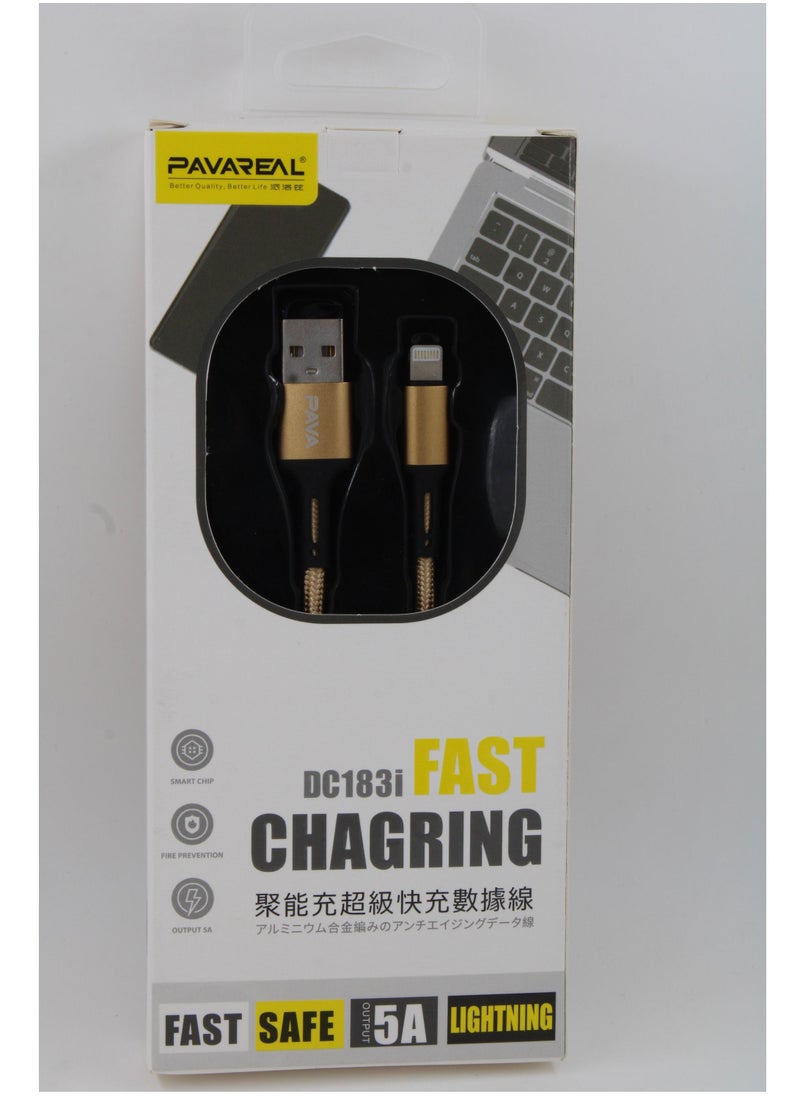 PAVAREAL - Lightning To USB Nylon Braided 5A Fast Charging Cable - Image 1