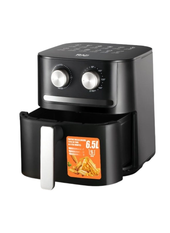 RAF Air Fryer RAF Digital Manual Control, 6.5 Liter, 1600W, R.5255- Black  - Image 2