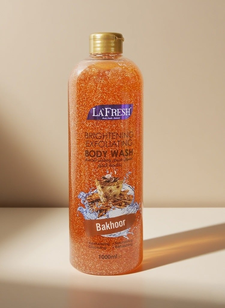 LAFRESH Brightening and Exfoliating Body Wash Bakhoor, 1000ml
