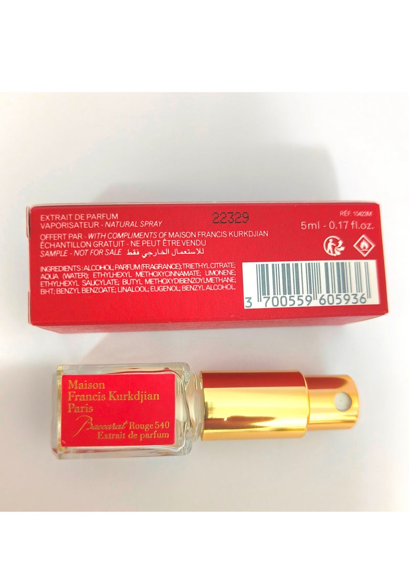 MAISON FRANCIS KURKDJIAN - Baccarat Rouge 540 Extrait de Parfum Mini Spray 5ml - Image 1