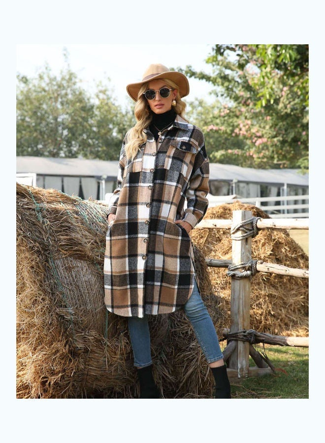 NIBEMINENT Checkered Details Coat Multicolour  - Image 4