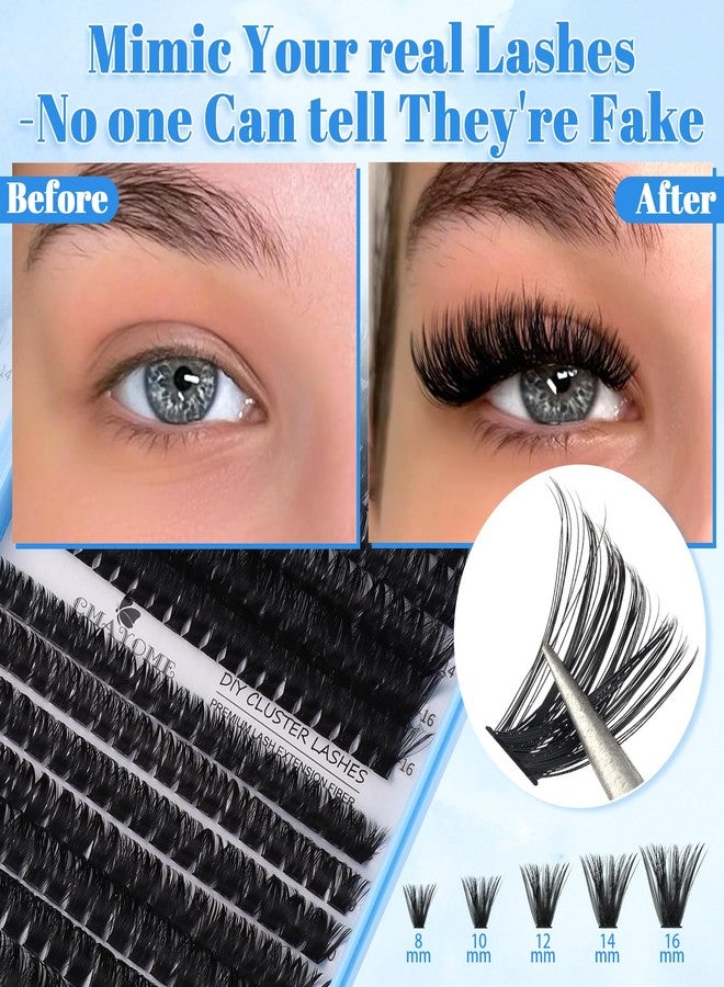 CMAYOME Fluffy Lash Clusters 648Pcs False Eyelashes D Curl Individual Cluster - Image 1