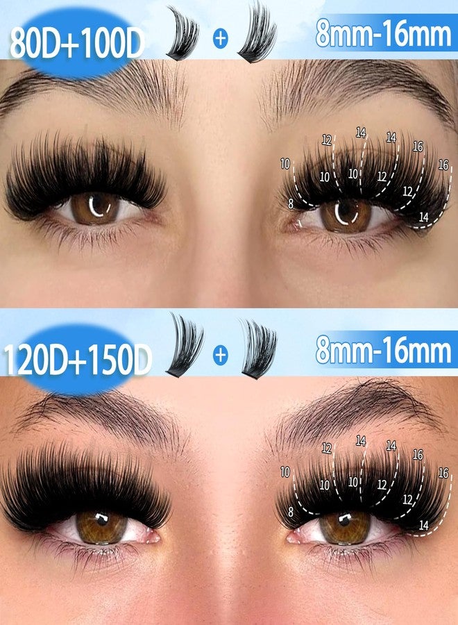 CMAYOME Fluffy Lash Clusters 648Pcs False Eyelashes D Curl Individual Cluster - Image 4