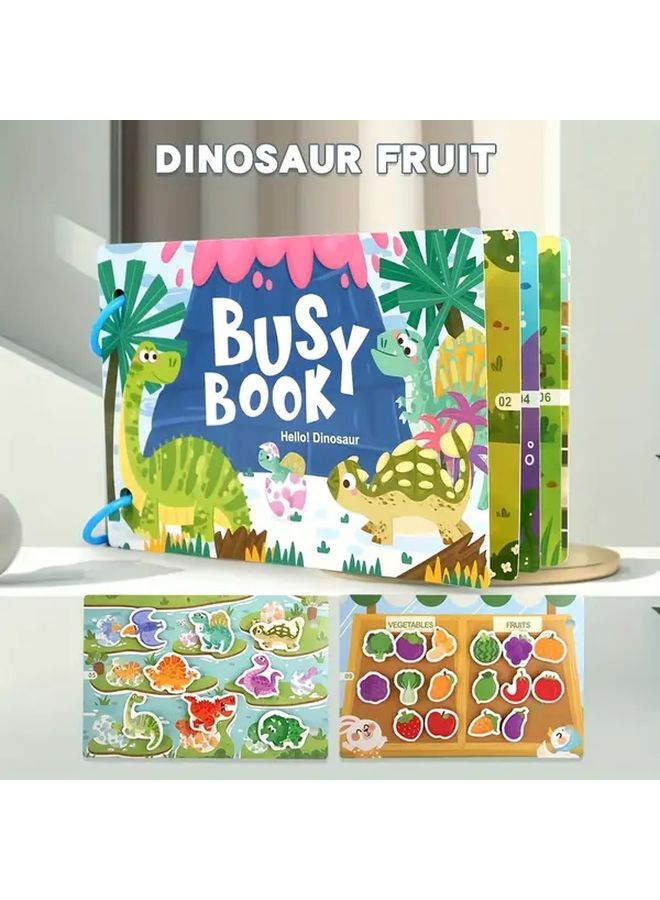 Dinosaur Fruit Learning Book For Kids 3 5 Years Educational Math Numbers Toy - Image 1