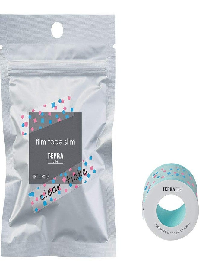 KING JIM TEPRA Lite Film Tape Slim Clear Series, Thermal Synthetic Paper, Width 0.43" Length 13.1 from King Jim (Clear Flake) - Image 1