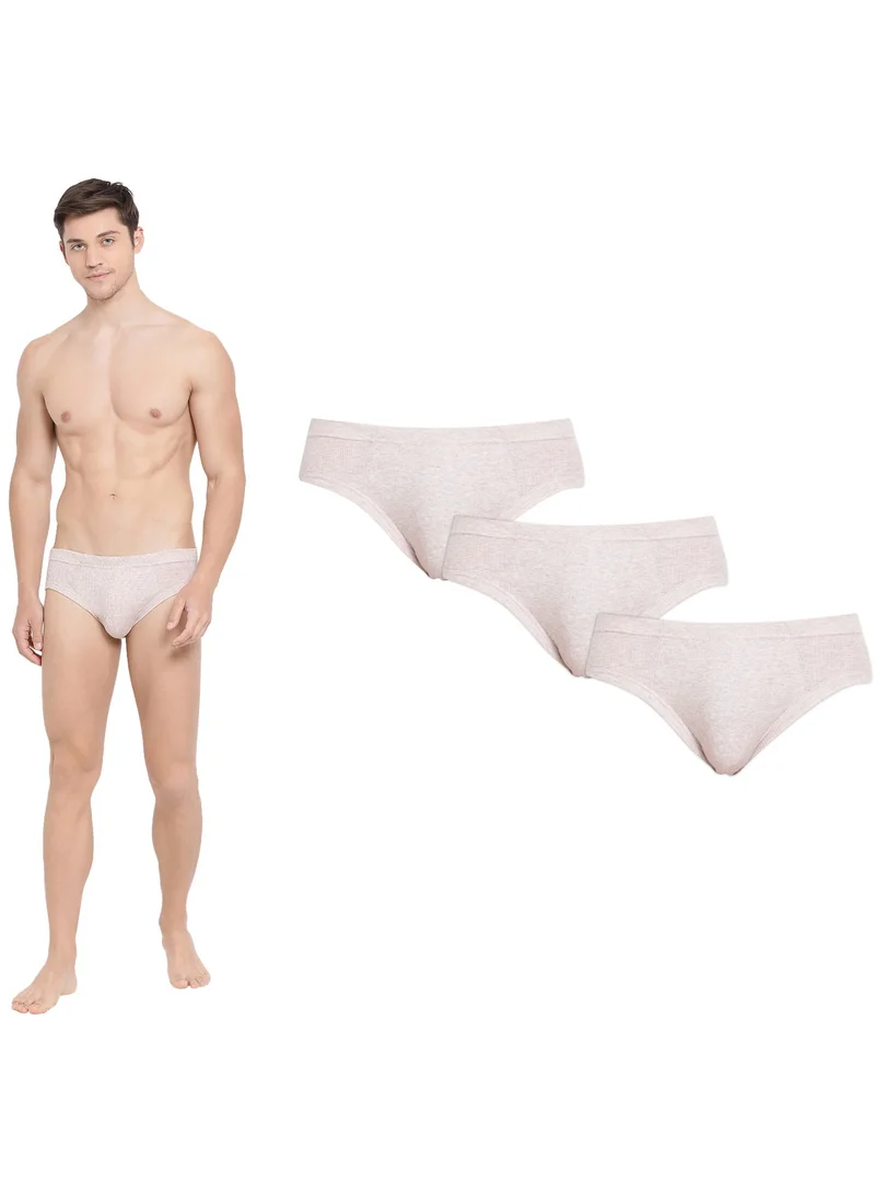 BYC MEN'S BRIEF (PACK OF 3) - SKIN MELANGE