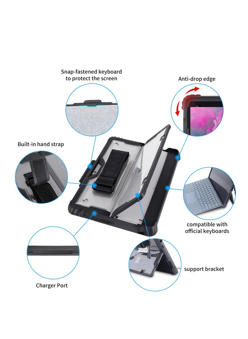 Excefore Pad Protective Case Fit for Microsoft Surface Pro 9, with Shoulder Strap, Hand Strap, Stylus Pen Holder, Shock-Absorbing and Drop-Resistant Rugged Protective Cover  - Image 2