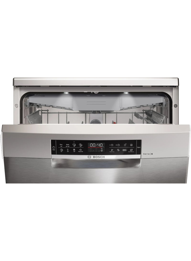 بوش Series 6 free-standing dishwasher 60 cm Brushed steel anti-fingerprint SMS6ECI83T SMS6ECI83T Stainless steel - Image 4