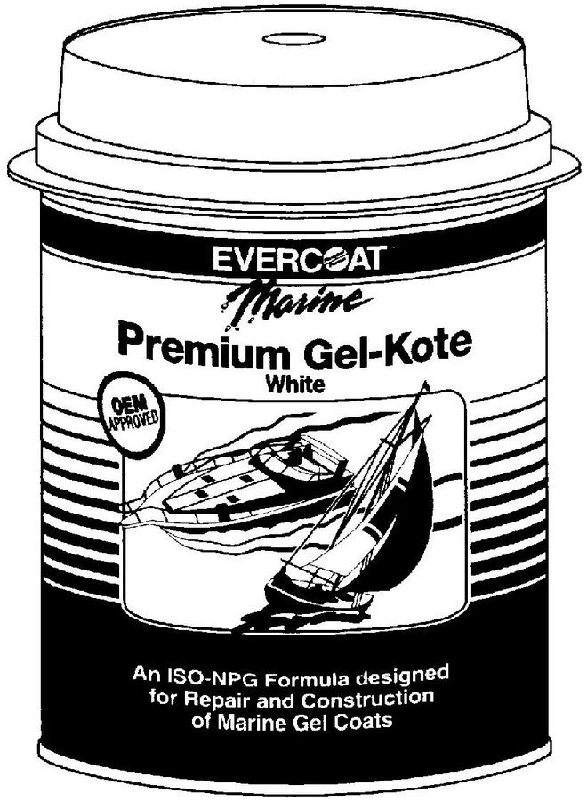 Evercoat FIBRE GLASS-EVERCOAT CO Gel Kote White Pint - Image 2