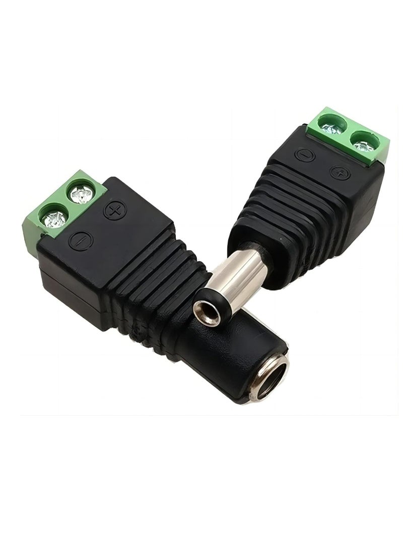 Oasisgalore 24 Pcs 12V DC Power Barrel Connectors Adapter Plug Jack 5.5mm x 2.1mm (12 x Male + 12 x Female)  - Image 2