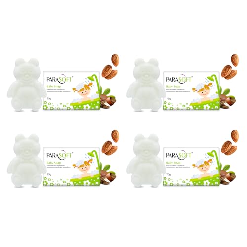 Parasoft Baby Soap 75 g (Pack of 4) – Gentle Moisturizing Baby Bath Soap with Emollients & Skin Nourishers | Mild Cleansing Soap for Baby Skin - Image 1
