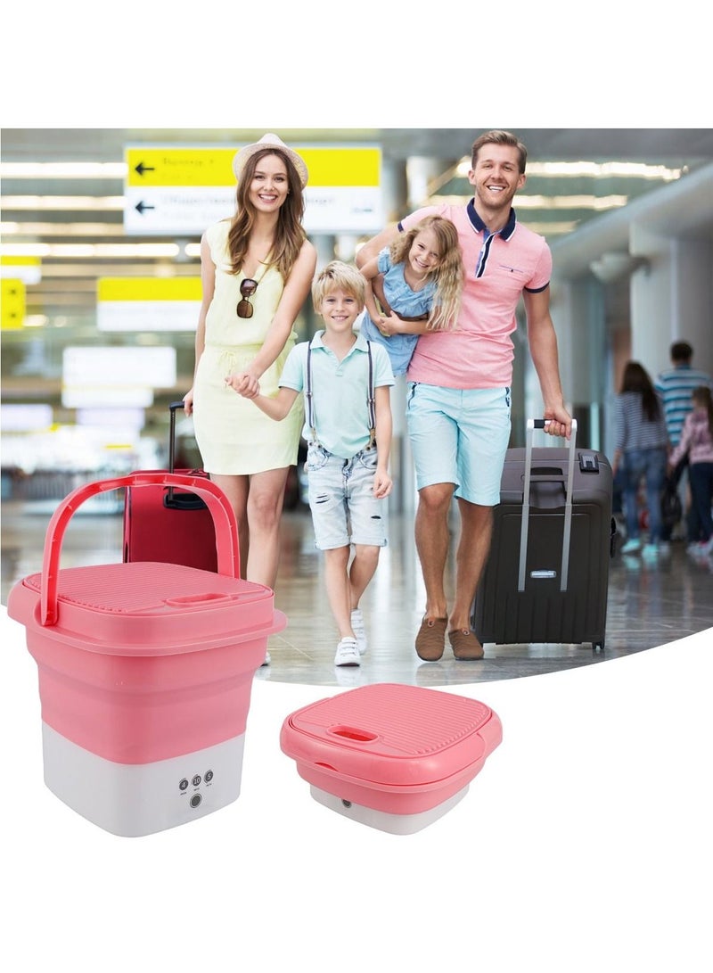 Portable Washing Machine Mini Foldable Washing Machine with Spin Bucket for Baby Clothes, Underwear, Socks, Towels, Perfect for Travel, Apartment, Lightweight and Easy to Carry - Image 4