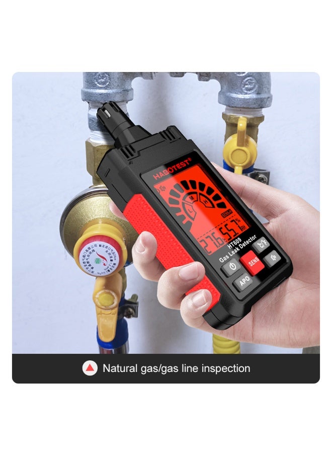 HABOTEST Gas Leak Detector Sniffer, Natural Gas Detector with 3-Sensitivity Adjustable, Audible & Visual Alarm Locates Combustible Gas Sources Like Methane, Propane for Home - Image 3