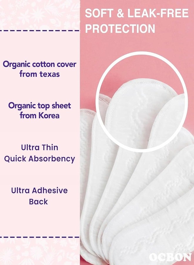 OCBON Ultra Thin Sanitary Pantyliners (Regular, 6.1 inch, 40 Counts - Ultra Thin, Unscented 100% Organic Cotton Panty Liners for Women. Chemical-Free, Extra Soft, Ideal for Sensitive Skin - Image 4