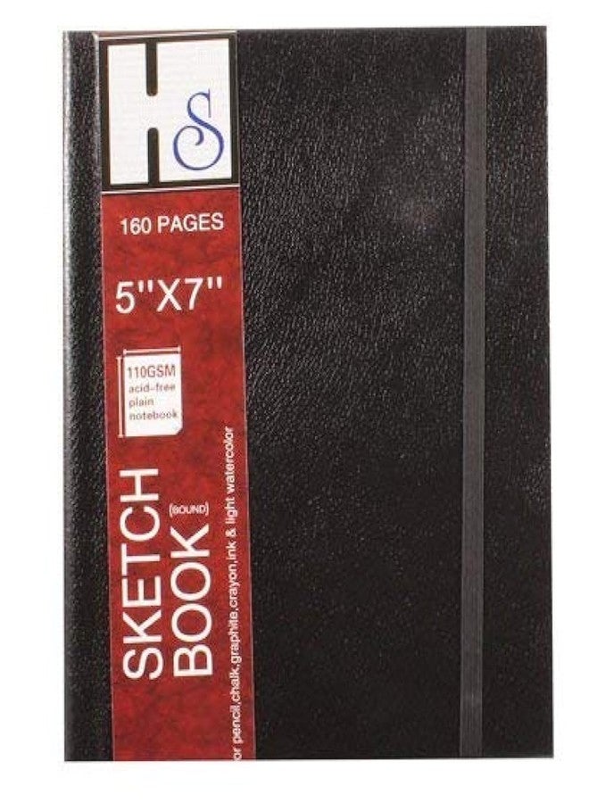 اتش اس دفتر رسم للفنانين HS، ورق مقوى 110 جرام/متر مربع، خالٍ من الأحماض (5×7 بوصة) - Image 1
