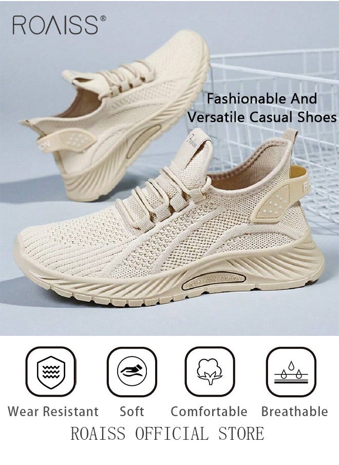 Breathable Lightweight Sneakers for Women Comfy Lace Up Anti Slip Outdoor Tennis Trainers Ladies Walking Sports Braided Shoes
