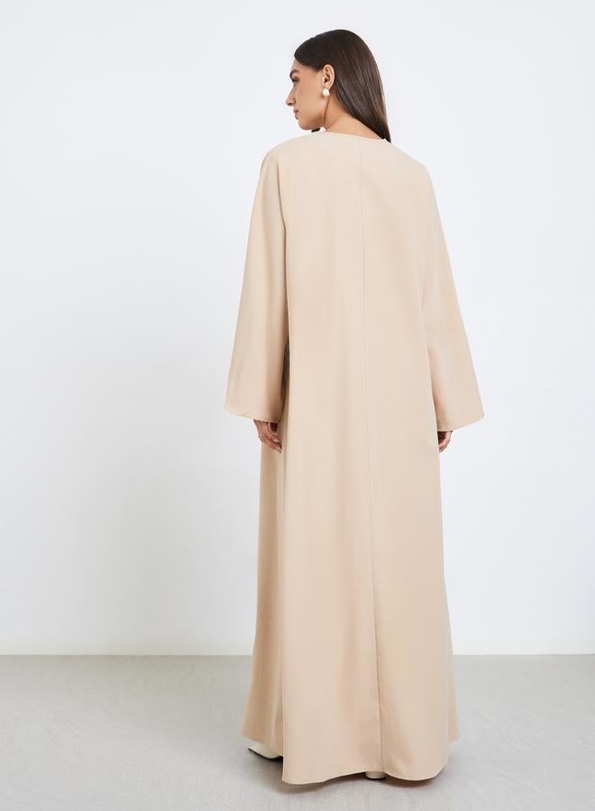Styli Solid Knot Detail Abaya - Image 4