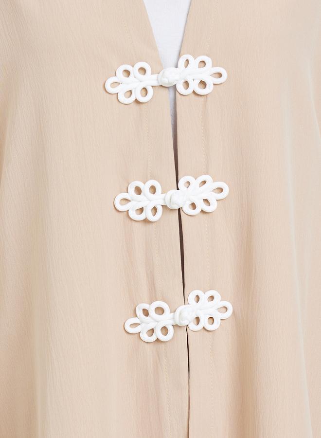 Styli Solid Knot Detail Abaya - Image 3