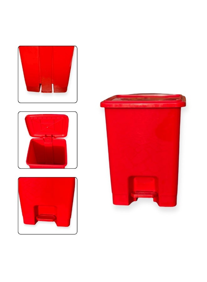 SNH Dustbin | Waste Bin | Trash Bin | Garbage Can | PUSH IT Waste Disposal Bin with Push Lid & Foot Pedal | Step On Waste Bin for Kitchen, Bathroom, Office & Outdoor Use | Durable Plastic Trash Can with Secure Cover | Weather Proof Waste Container - Image 2
